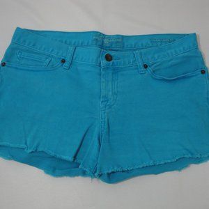 LUCKY BRAND Denim Riley Shorts 8/29 Turquoise Raw